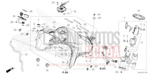 RESERVOIR A CARBURANT/POMPE A CARBURANT (1) CRF1100AR de 2024